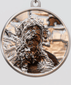 3D Custom Circle Charm - Large (24mm) - Sterling Silver 925