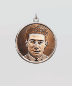 3D Custom Circle Charm - Large (24mm) - Sterling Silver 925