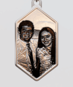 3D Custom Crystal Charm - Small (18mm) - Sterling Silver 925