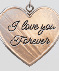 3D Custom Heart Charm - Large (24mm) - Sterling Silver 925