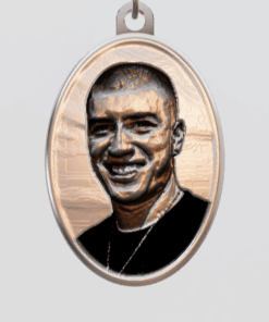 3D Custom Oval Charm - Small (18mm) - Sterling Silver 925