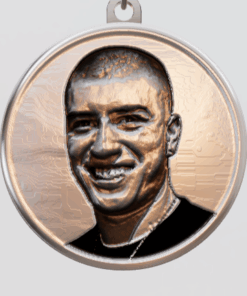 3D Custom Circle Charm - Large (24mm) - Sterling Silver 925