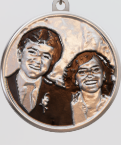 3D Custom Circle Charm - Large (24mm) - Sterling Silver 925