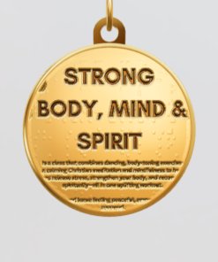 3D Custom Circle Charm - Small (18mm) - Yellow Gold Plated